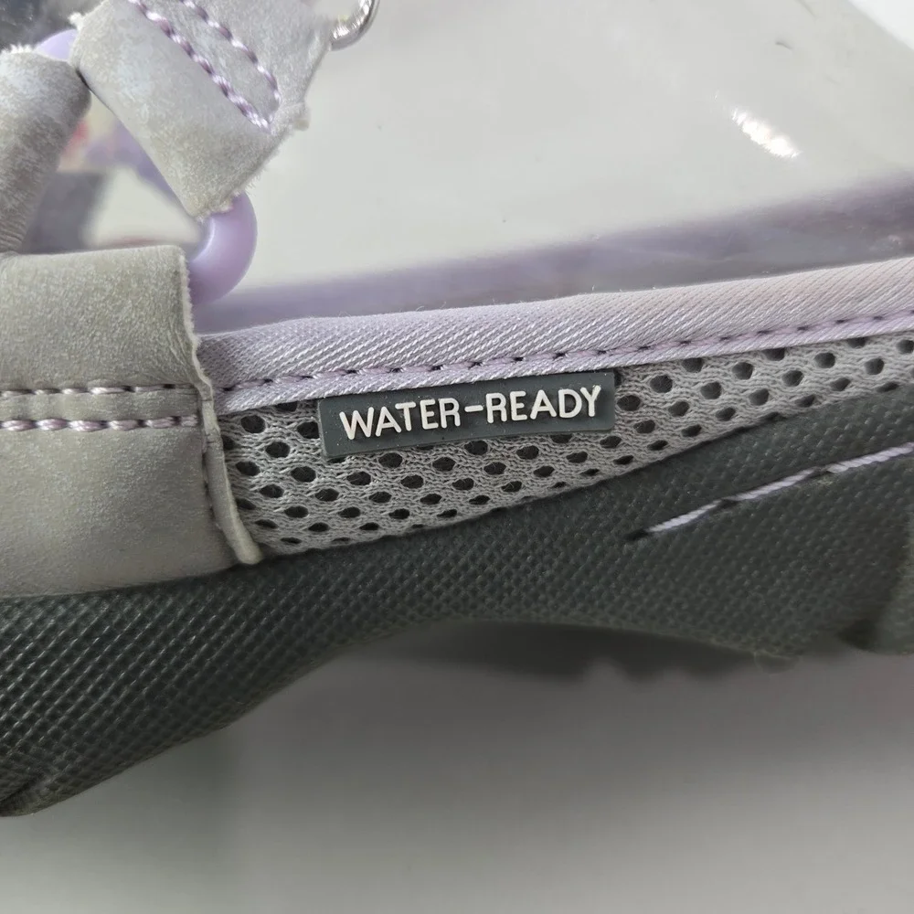 JBU Size 8.5 Malibu Vegan‎ Water Ready Shoe Grey Purple Mesh Mary Jane #1070